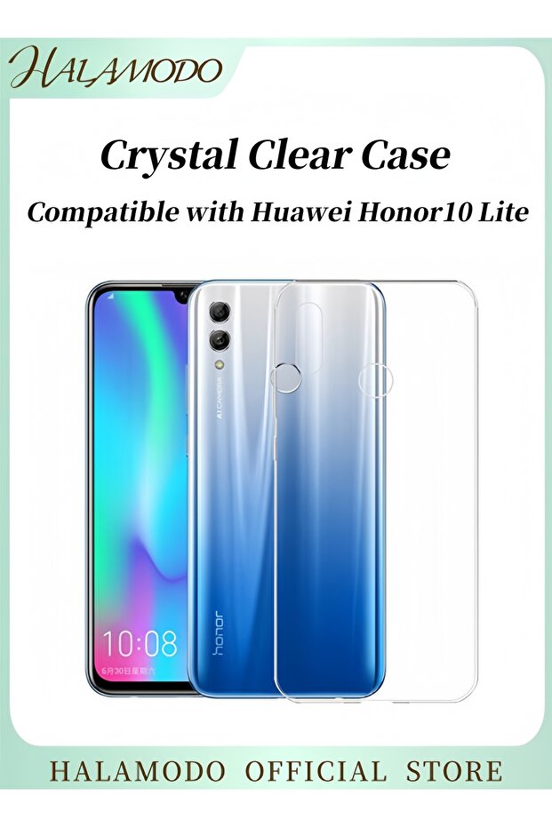 غلاف هاتف شفاف متوافق مع هاتف Huawei Honor 10 Lite غلاف واقٍ مقاوم للاصفرار T - 1