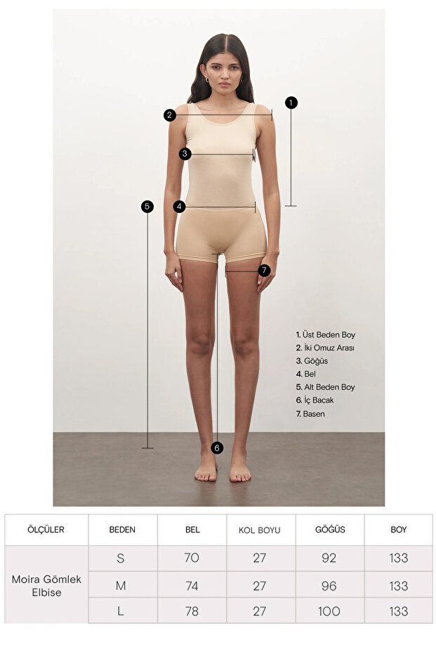 Haki Moira Gömlek Elbise - 7