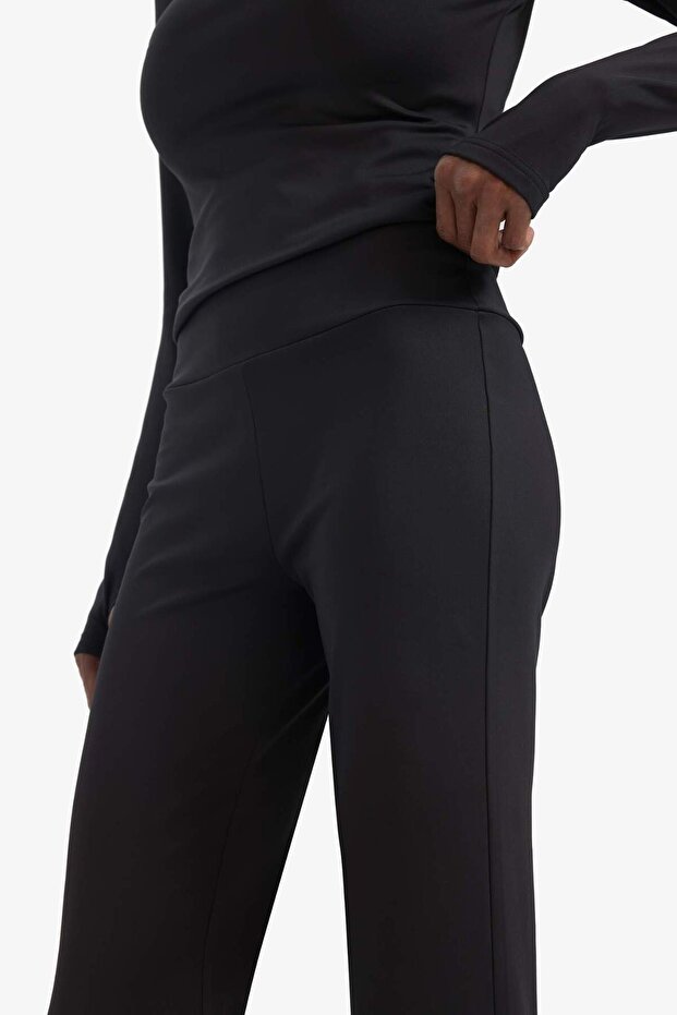 DeFactoFit Sporcu Jogger Eşofman Altı Geniş Bol Paça Basic Düz Skuba Dalgıç Kumaş A0566AX23SP - 5