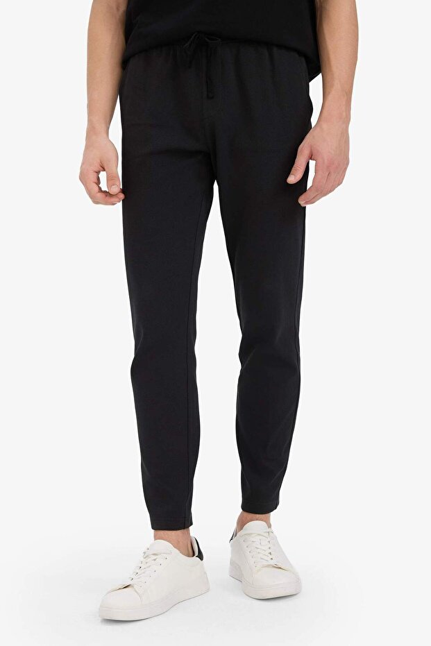 Jogger Pantolon Esnek Basic Düz Beli Bağcıklı Cepli Düz Paça C6022ax25sp - 5