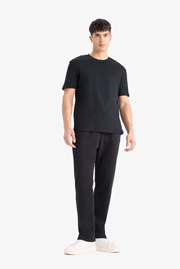 Regular Fit Eşofman Altı İçi Polarlı Basic Düz Cepli Beli Bağcıklı Düz Paça D7836AX25SP - 3