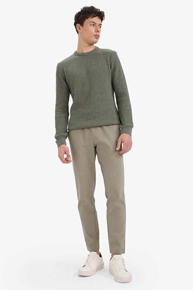 Jogger Pantolon Esnek Basic Düz Beli Bağcıklı Cepli Düz Paça C6022ax25sp - 3