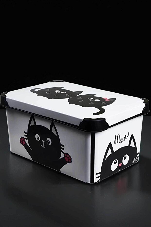 Style Box Meow Patterned 10 L Storage Box - 1