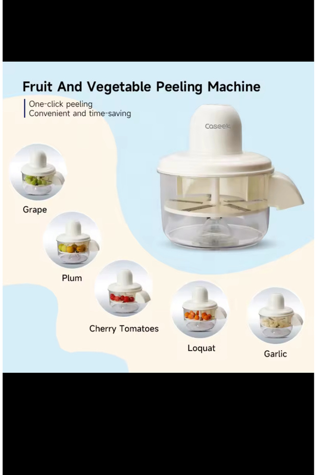 Sarımsak Üzüm Erik Sebze ve Meyve Soyma Makinesi Blender Soyma Aleti - 5