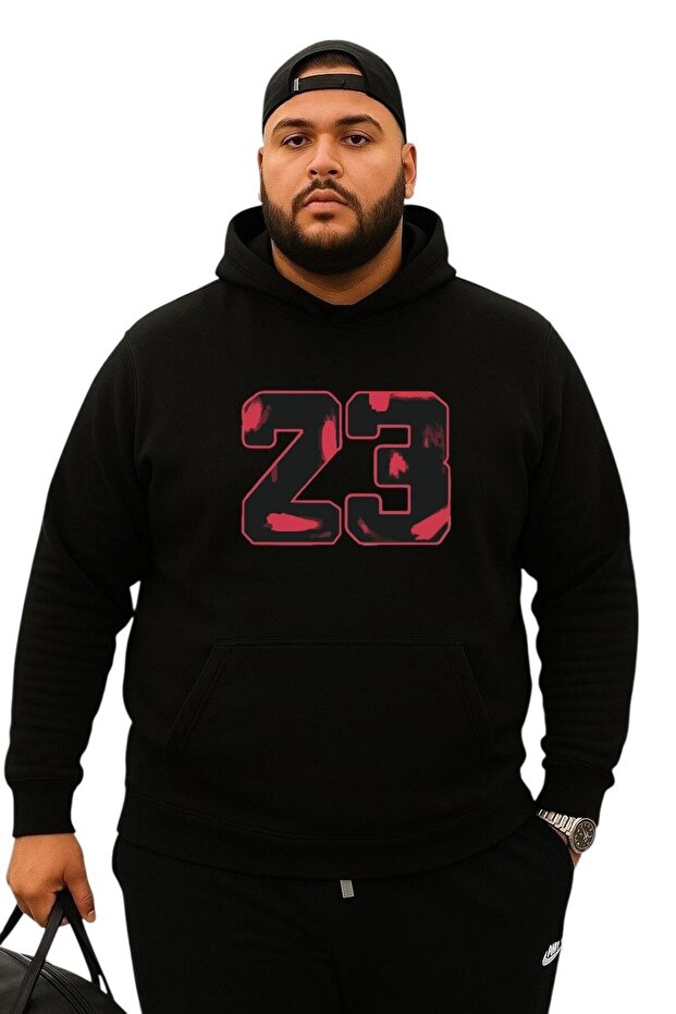 سويت شيرت مقاس كبير مطبوع عليه 23