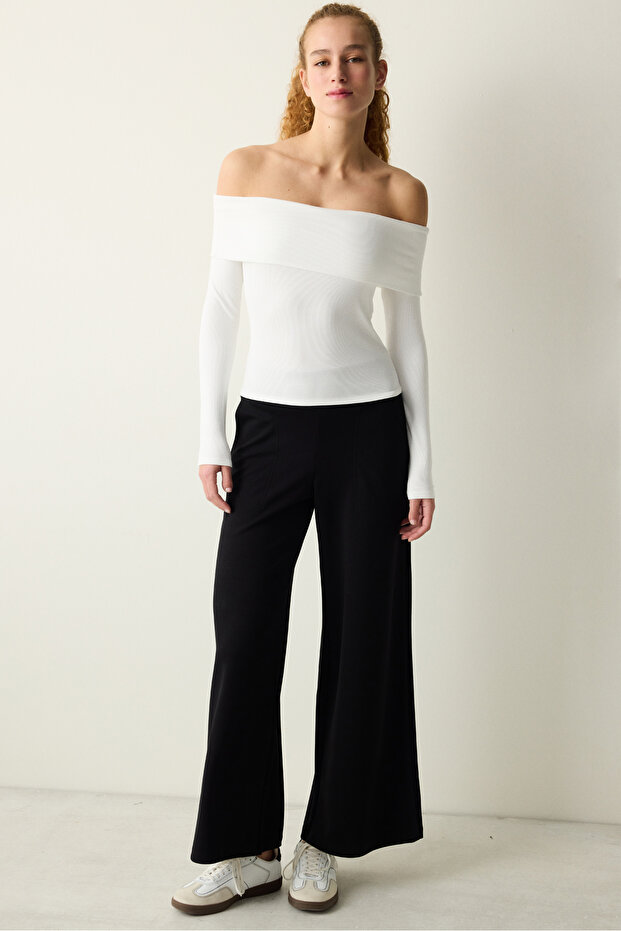 Foldable Shoulder Kırık Beyaz Üst - 3