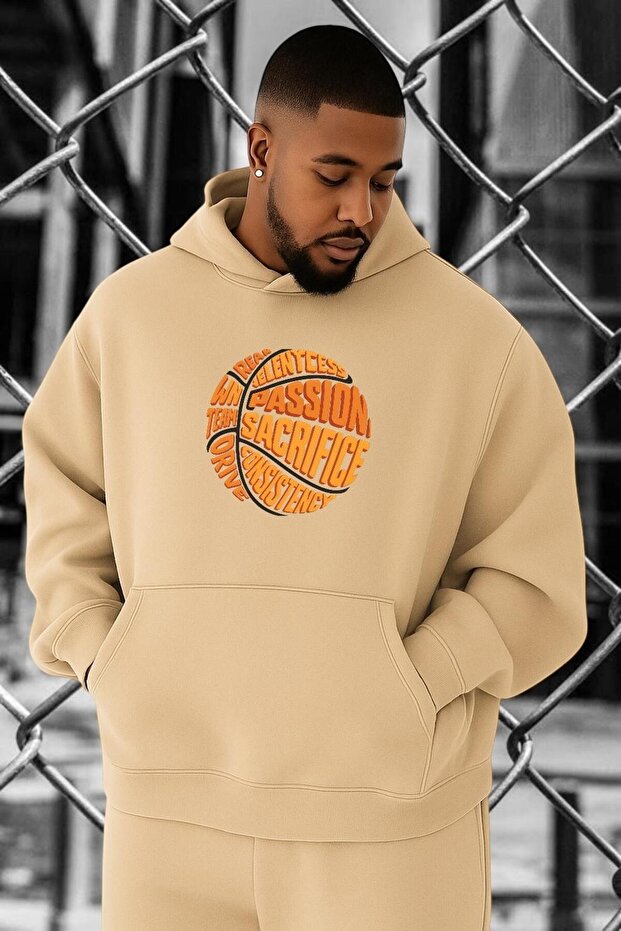 Basketball Printed Oversized Sweatshirt