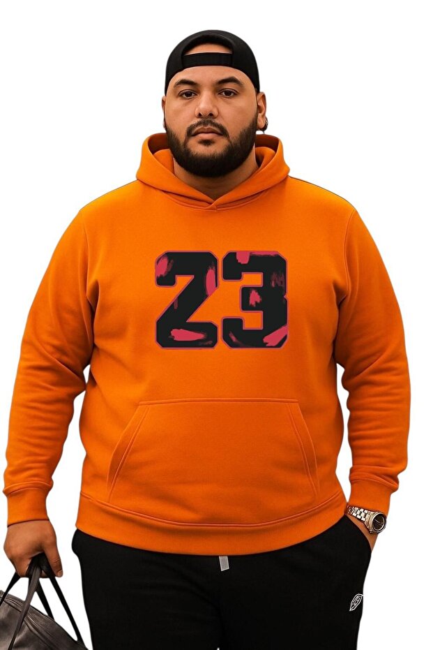 سويت شيرت مقاس كبير مطبوع عليه 23