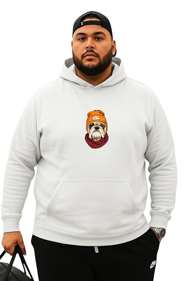 سويت شيرت كبير الحجم مطبوع عليه كلب