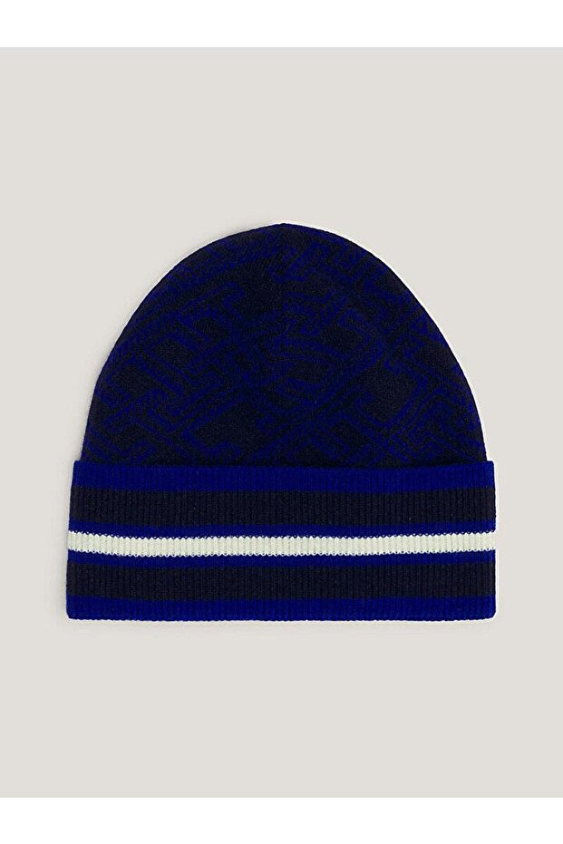 TH MONOGRAM AOP BEANIE - 1