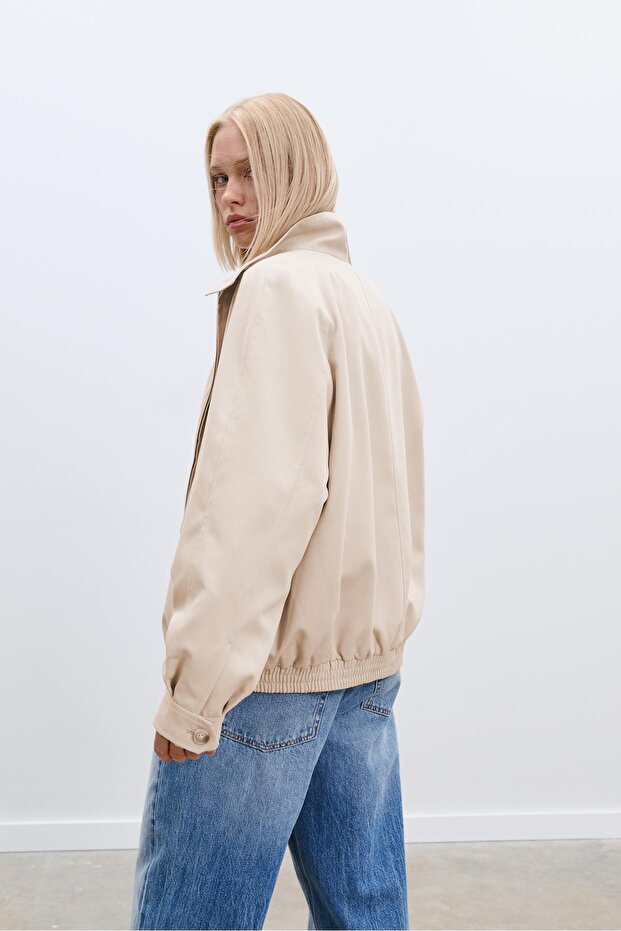 Dökümlü bomber ceket - 5