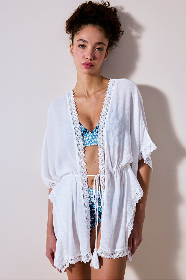Kimono alb drăguț - 1