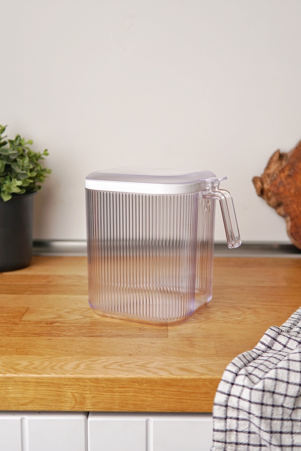 2.5 Lt Transparent Airtight Storage Container with Handle and Lid - 2