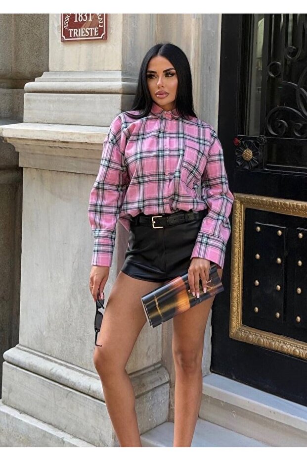 Women's Relaxed Plaid Melton Shirt