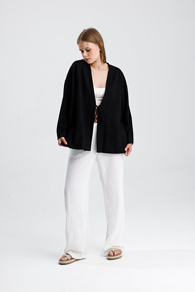 كيمونو أسود اللون - 3