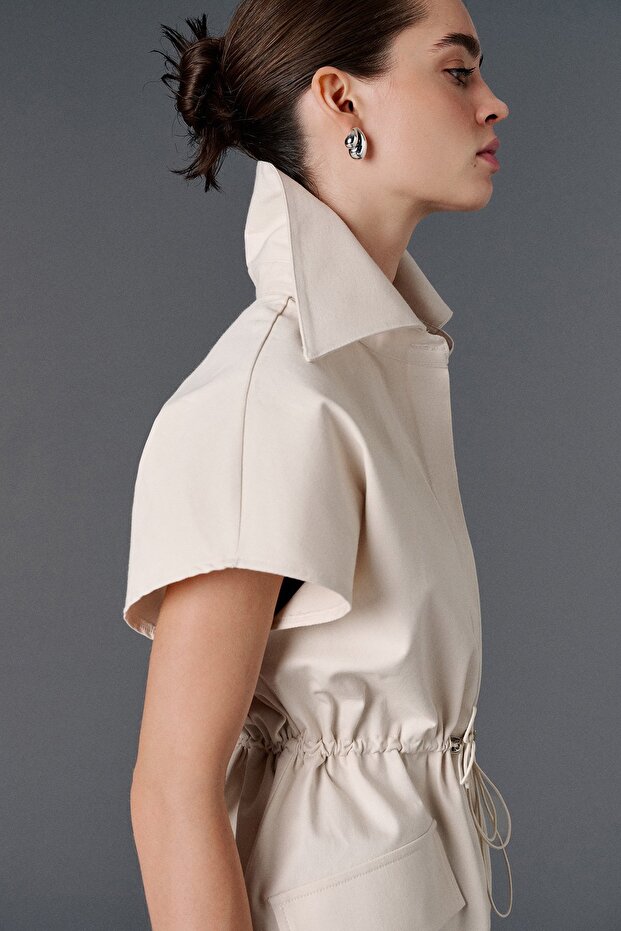 Elastik bel kısa yelek - 5