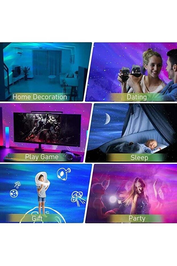 Starry sky projector with Bluetooth speaker, USB interface, Bluetooth timer function, home theater. - 3