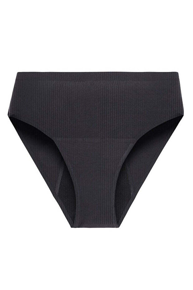 High Waist Ribbed Period Underwear – Heavy Flow – Ultra Absorbent, Leakproof
