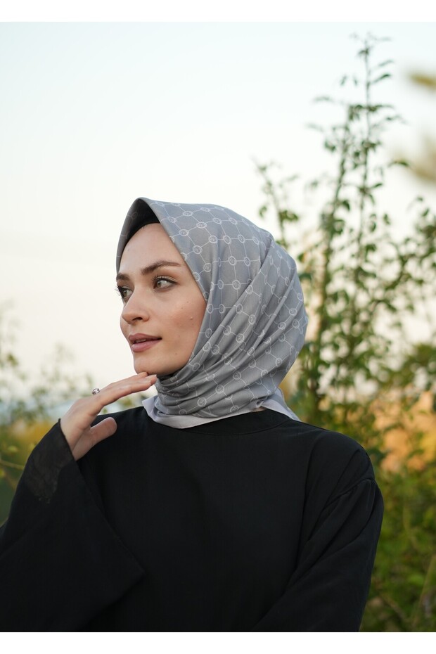 MONOGRAM PAMUKLU SOFT EŞARP - 4