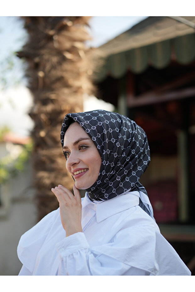 MONOGRAM PAMUKLU SOFT EŞARP - 5