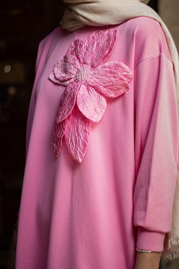 Dila Zambak Merserize Tunik Pembe - 3
