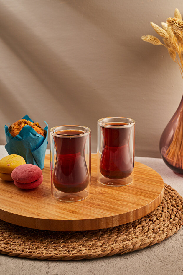 Double Wall Çay Bardağı 2 Parça - 2