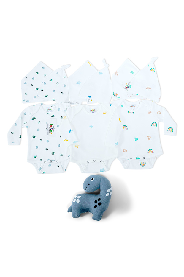 Baby Set 9-Piece, (Body Suit/Hat/Bib)