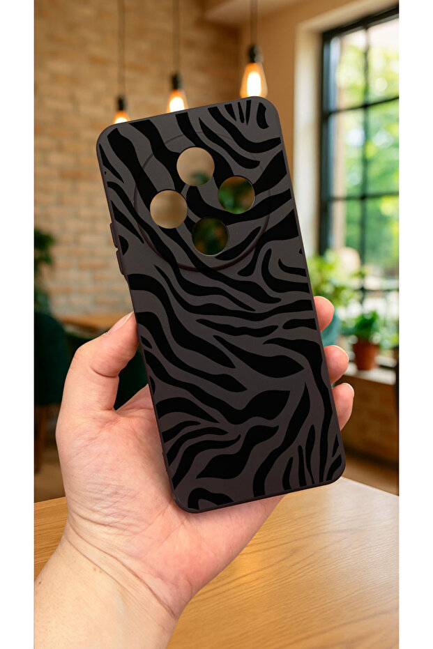 Redmi 14C - Zebra Patterned Silicone Shock-Absorbing Classic Protective Rubber Case