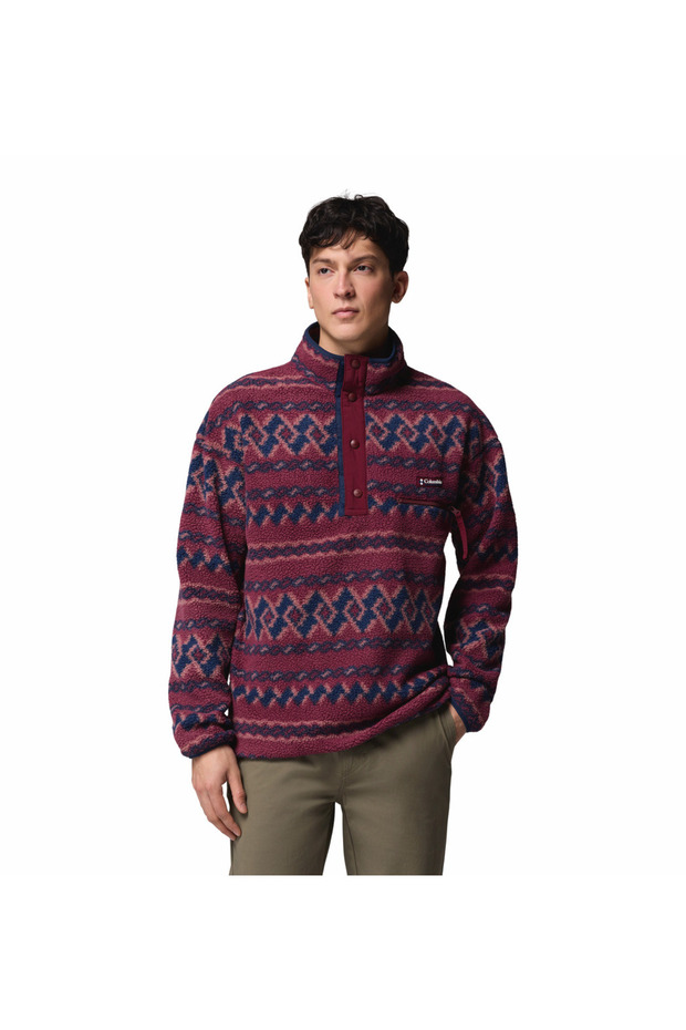 Helvetia II Printed Half Snap Erkek Polar Üst - 1