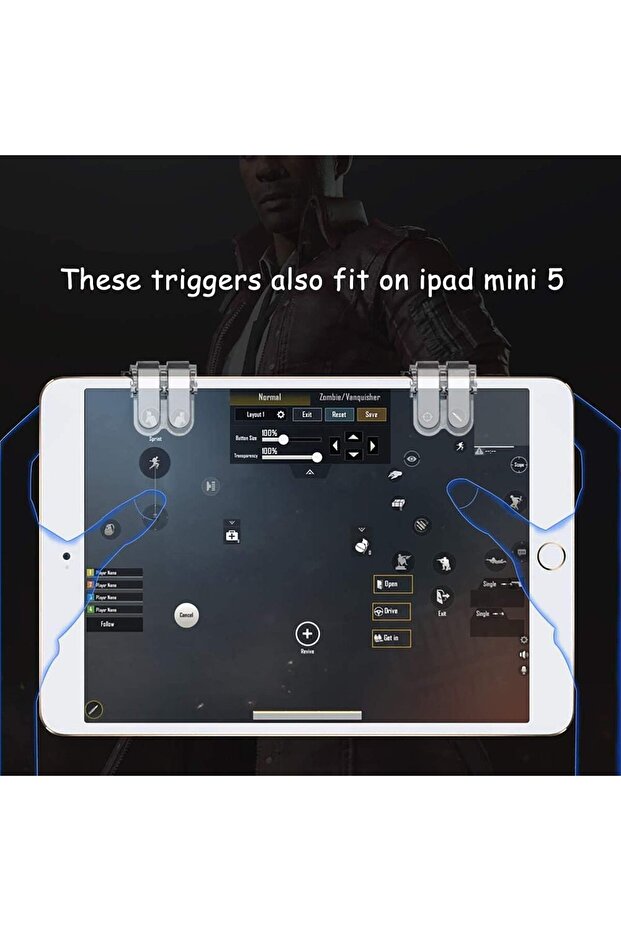 Mobile Controller 1 Pair Mobile Game Triggers Mobile Phone Controller 6 Fingers Operation Phone - 4