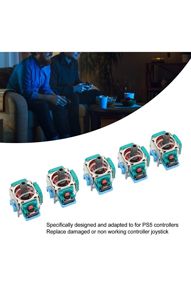 5 قطع من عصا التحكم البديلة لعصا التحكم ثلاثية الأبعاد ووحدة التحكم التناظرية لوحدة التحكم في الألعاب - 4