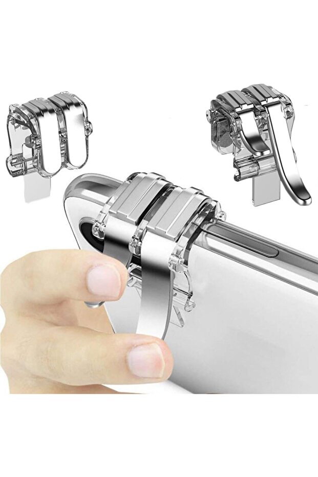 Mobile Controller 1 Pair Mobile Game Triggers Mobile Phone Controller 6 Fingers Operation Phone - 1
