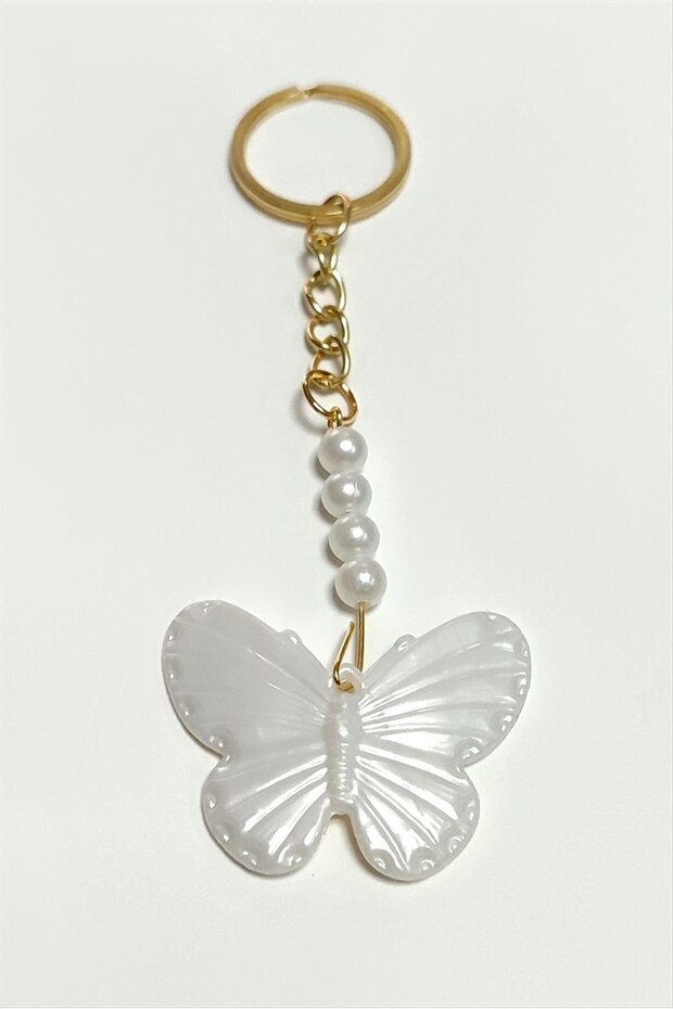 Butterfly Pearl Keychain