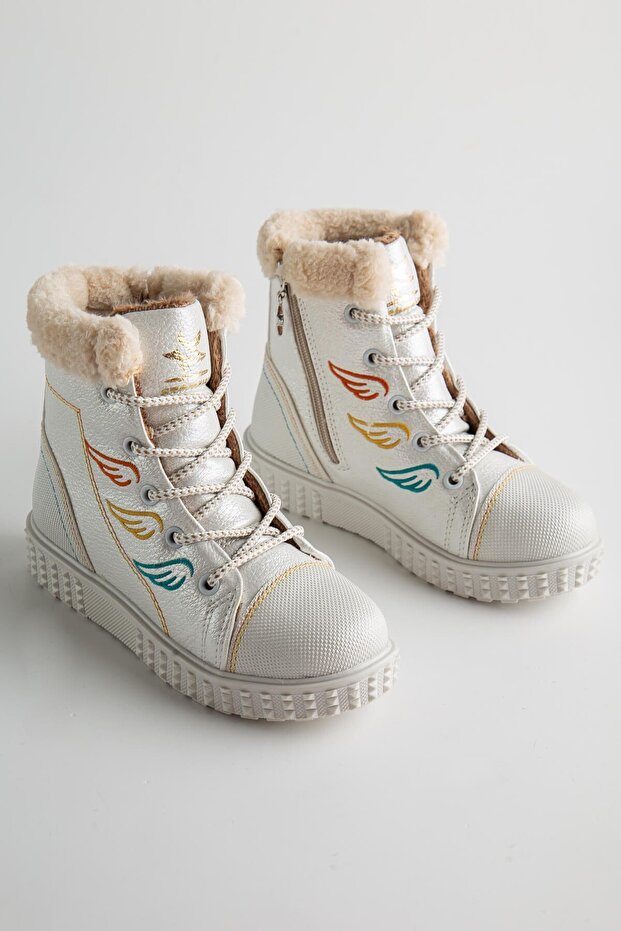 Premium Quality Lace-Up Warm Furry Waterproof Children's Boots
