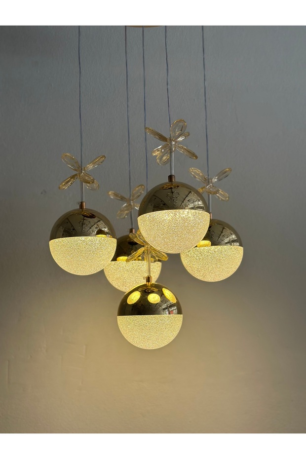 LAMİRA AYDINLATMA 5 TOLU LED AVİZE MODELİMİZ - 3