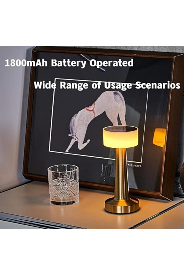 New LED Rechargeable Portable Cordless Table Lamp with 8-Levels Brightness, Touch Lamp, Nightstand L - 8