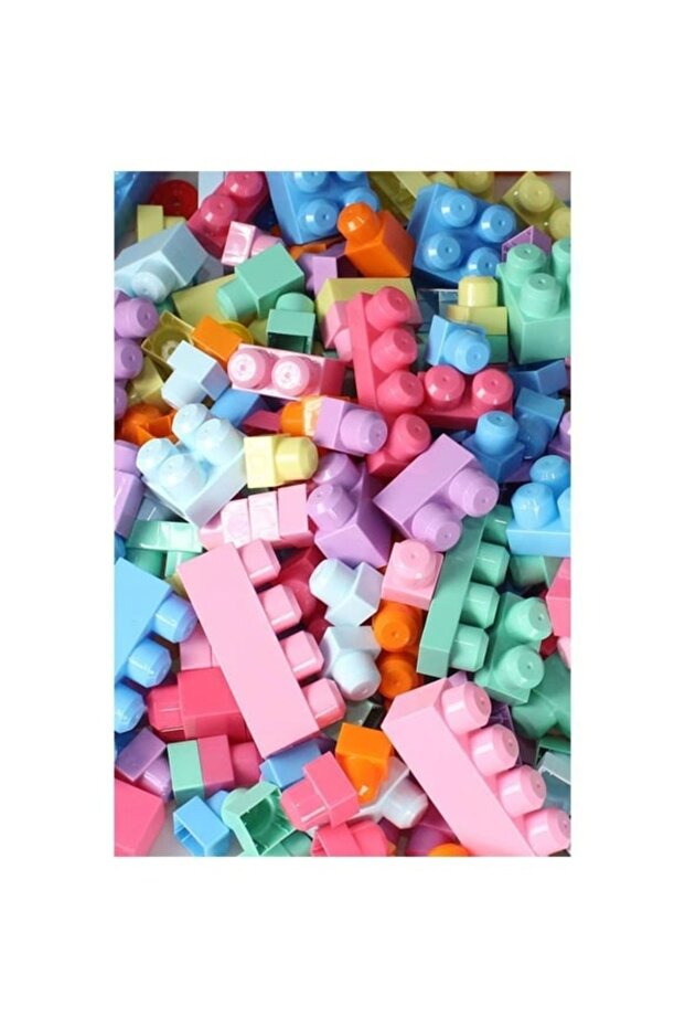 Saklama Çantalı Eğlenceli *Pastel* Lego Blokları Eğitici Yapı Blokları - 3