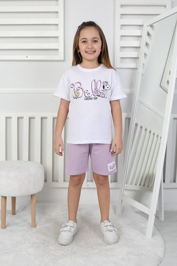 Belle Print Girl's Shorts Set