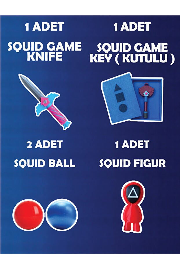 Squid Game Premium Kostüm Seti - Squid Game 1-2-3 Tüm Oyunlar ve Kostüm - 3