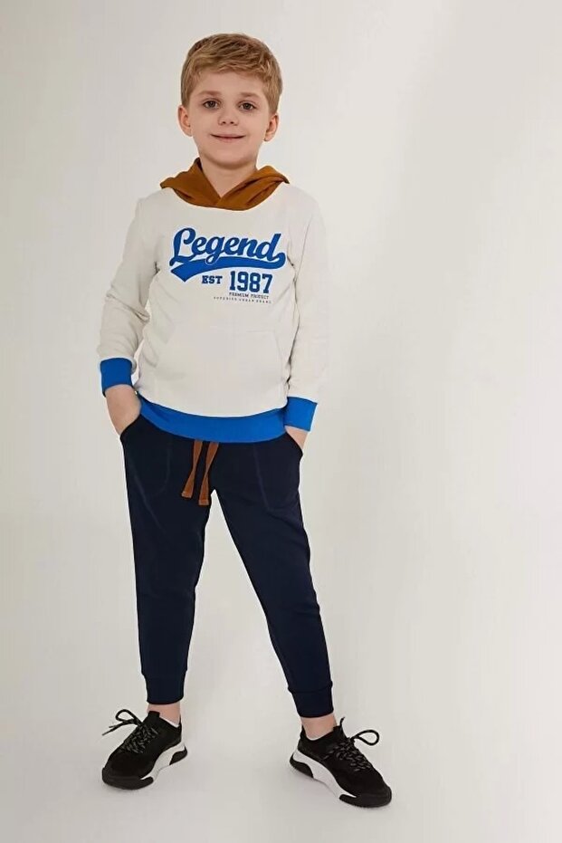 Boy's tracksuit set - stone - 1