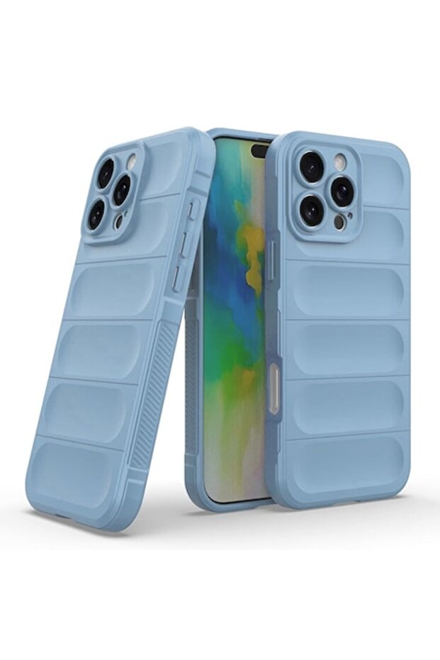 Case for iPhone 16 Pro Max (Polyurethane, Blue) - 1