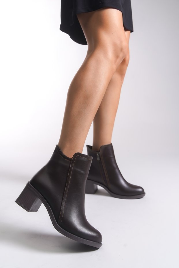 Zairlyrth Women's Heeled Boots 0012503 Brown Skin