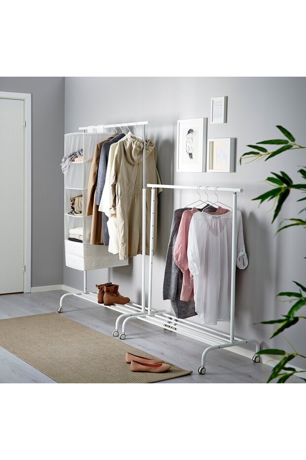 RIGGA Clothes Rack, White - 3