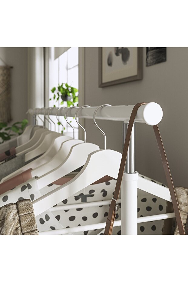 RIGGA Clothes Rack, White - 4