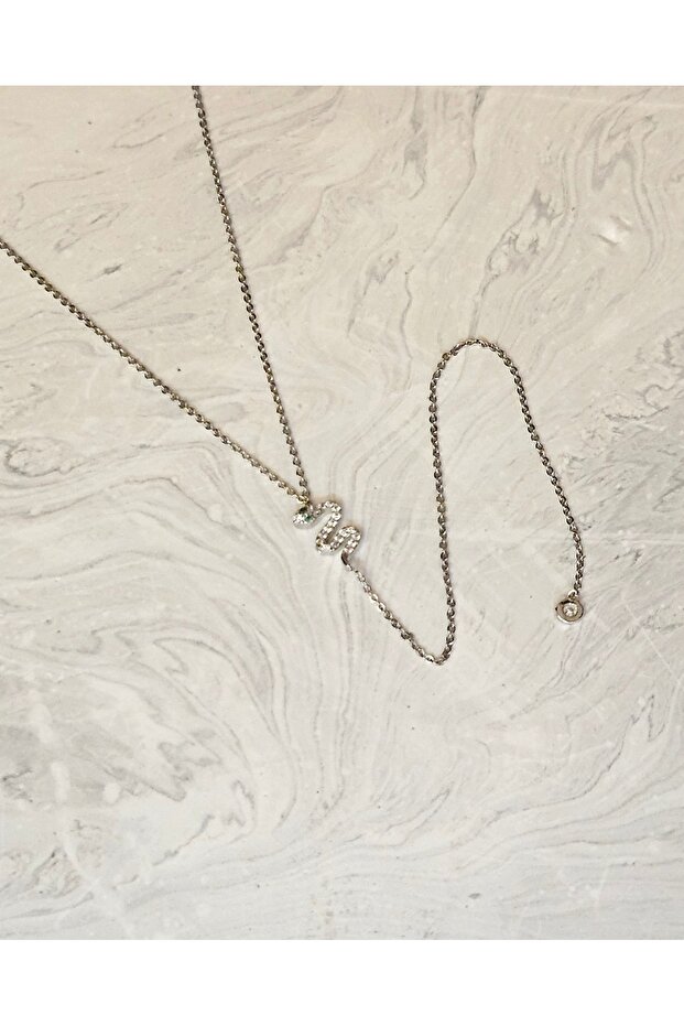 Y Shape Necklace with Snake Motif