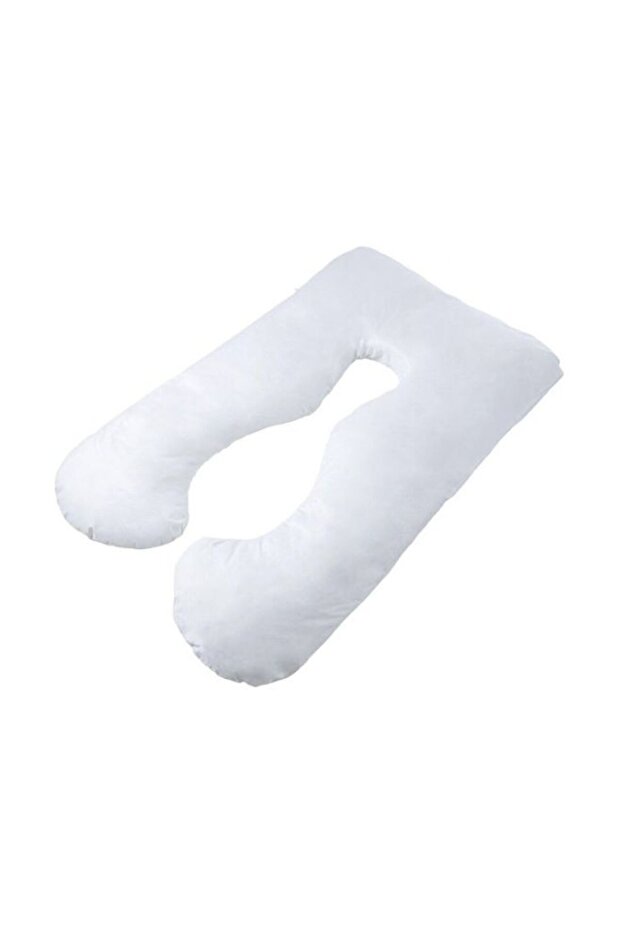 U Shape Body Pillow Cotton White 120x80cm