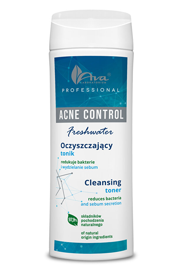 Professional Ava Acne Control Cleansing Toner 250ml | Purifies and Balances Oily Skin | For the Skin of Young People - 1