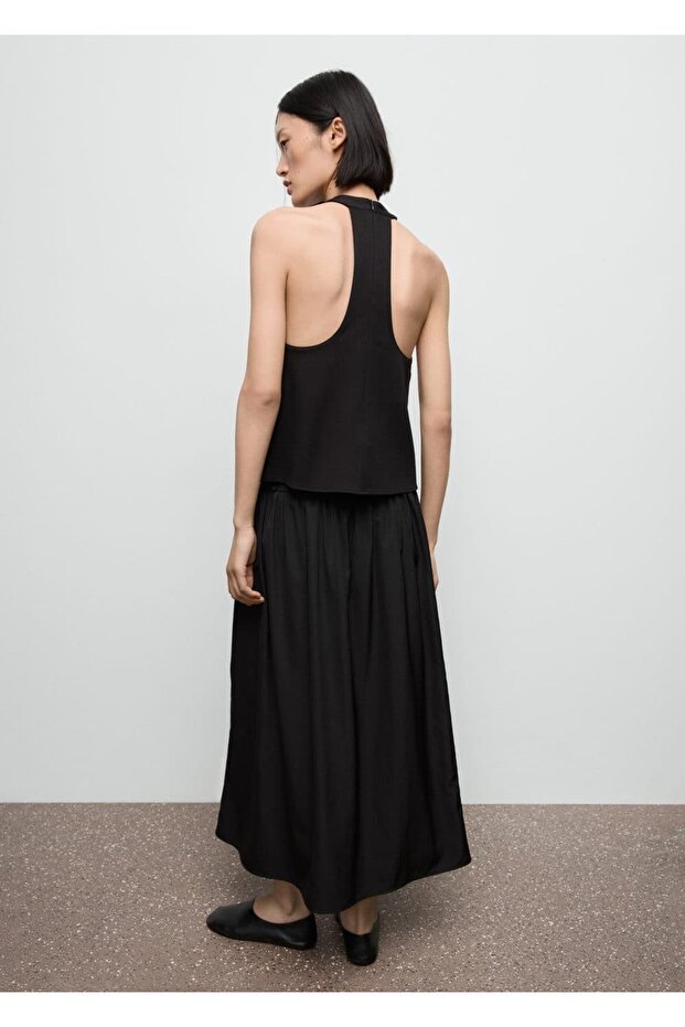 Pileli evaze etek - 4