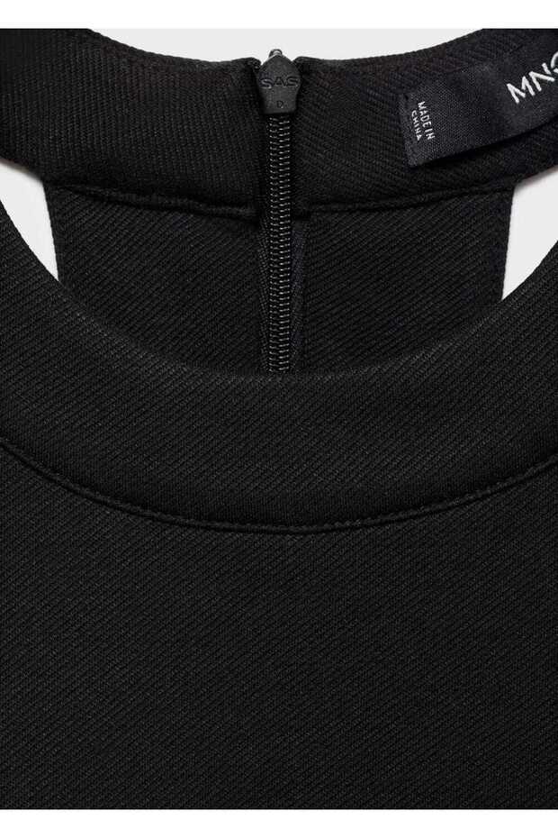 Sırt dekolteli halter bluz - 5