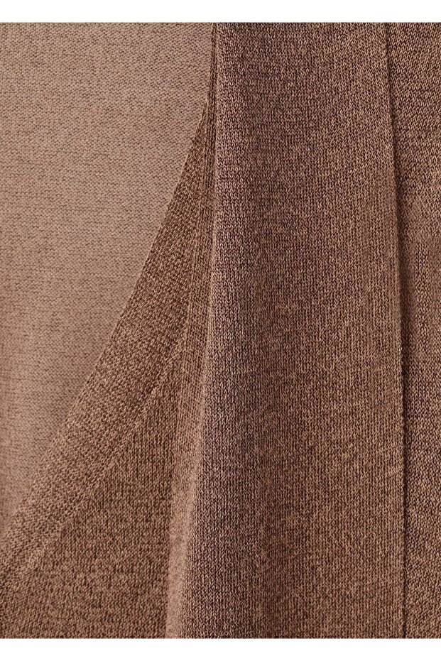 İnce triko fularlı hırka - 7